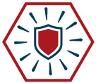 Icon of a shield made of a super-strong metal